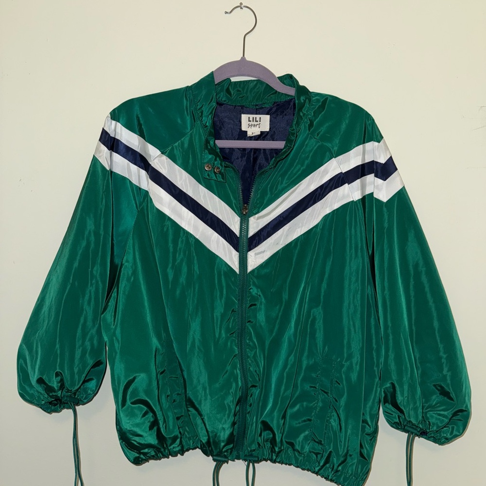 Green womans WindBreaker